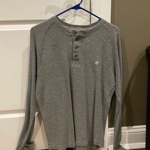 Original Penguin Long Sleeve Gray Henley